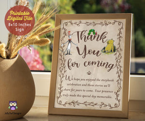 Classic Storybook Themed Baby Shower - Thank You for Coming