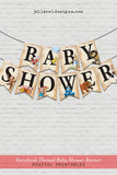 Book Themed Baby Shower Printable Banner - Jolly Owl Designs