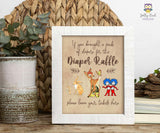 Storybook Themed Baby Shower - Diaper Raffle Sign