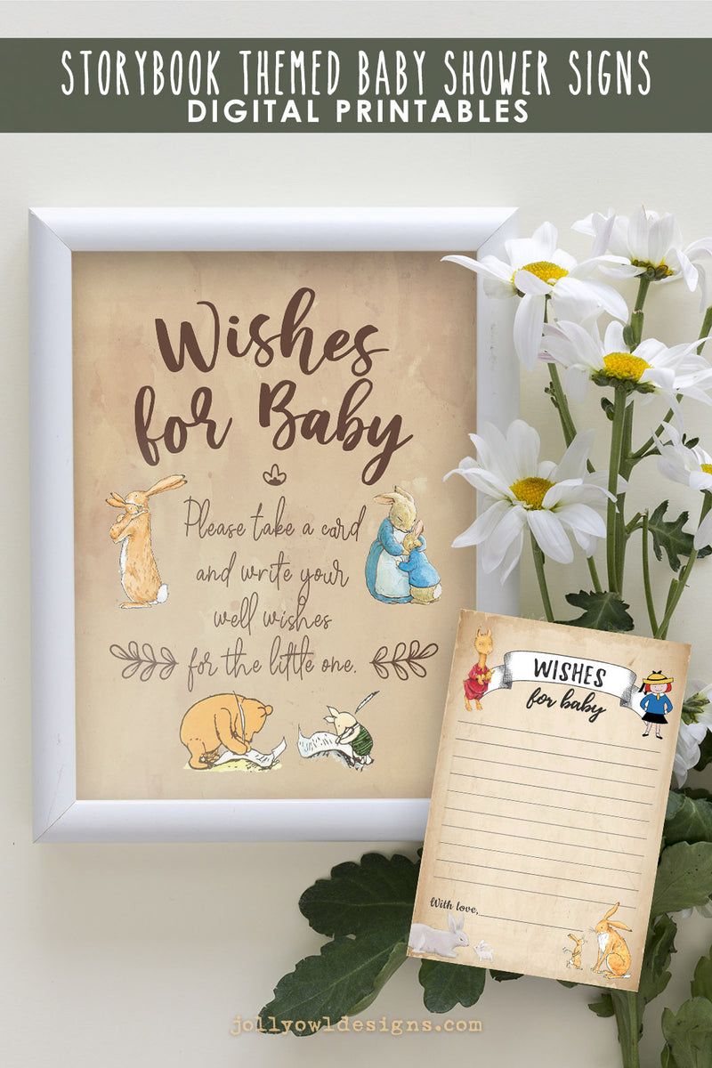 Peter Rabbit Themed Baby Shower Welcome Poster Sign - Digital Printable