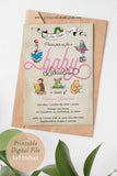 Storybook-Book Themed Baby Shower Invitation-A New Chapter Begins