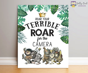Where The Wild Things Are Party Sign - Roar Your Terrible Roar