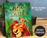 The Lion King Party Signs - Gift Table Sign