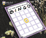 Friends TV Show Bridal Shower - BINGO game