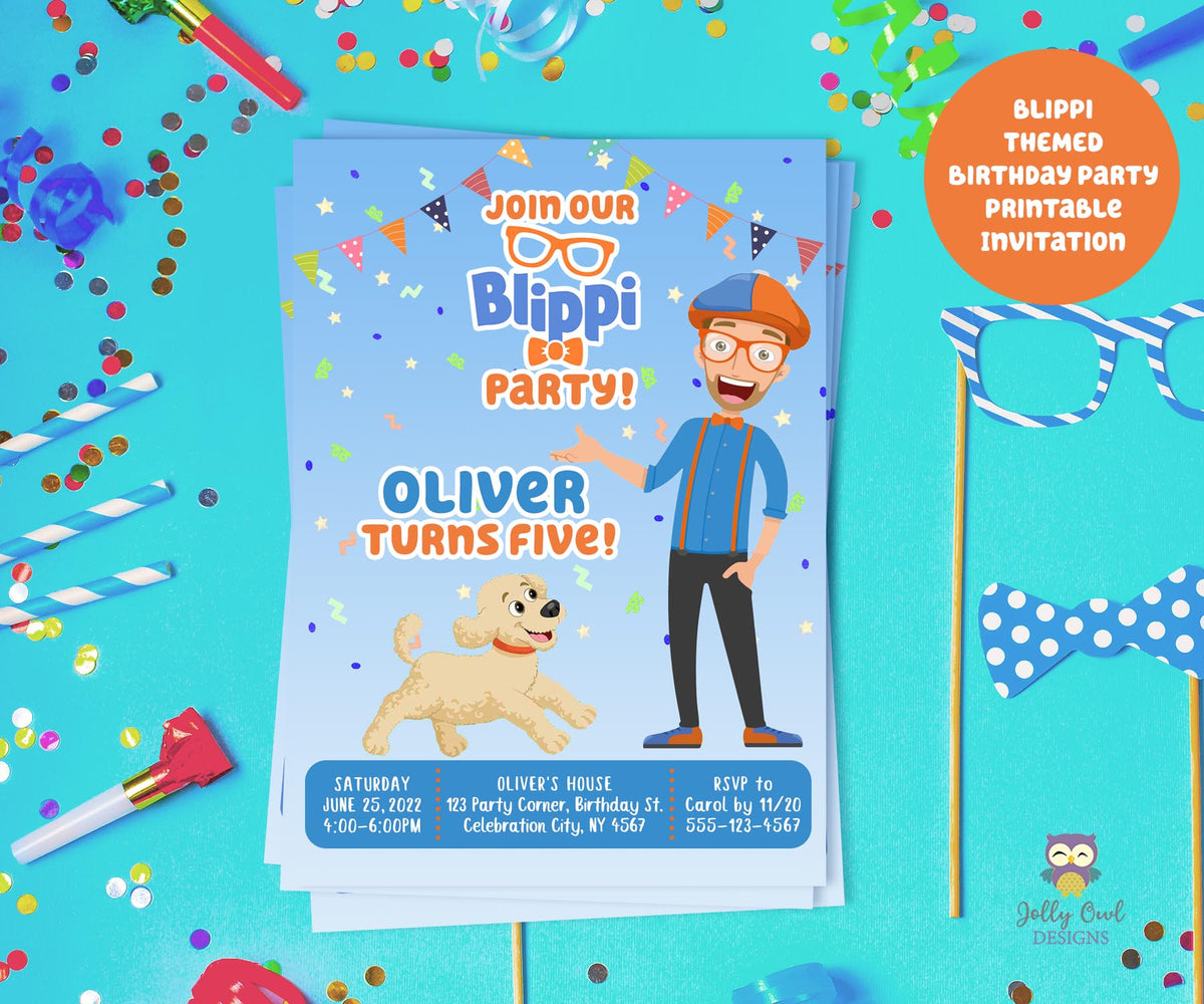 Blippi DIGITAL Birthday Bundle, Blippi Party Bundle, Party Pack - YOU PRINT