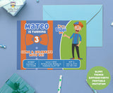 BLIPPI Themed Birthday Party Invitation Card-Digital Printable