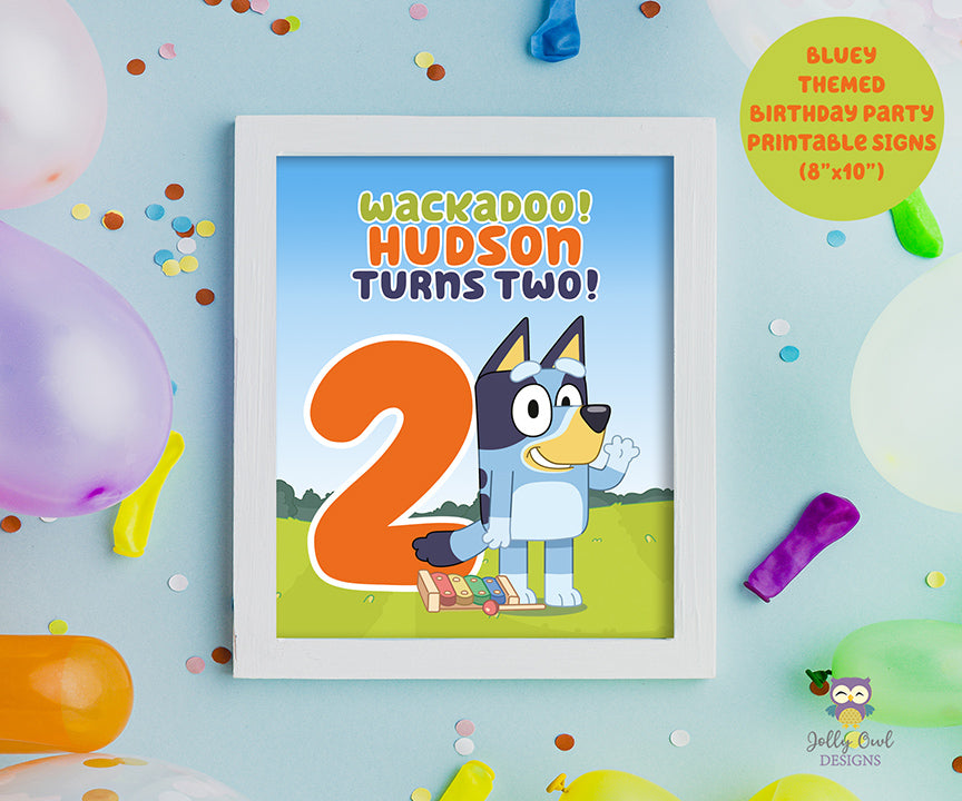 Bluey Birthday Party Printable Signs - Personalized – Jolly Owl