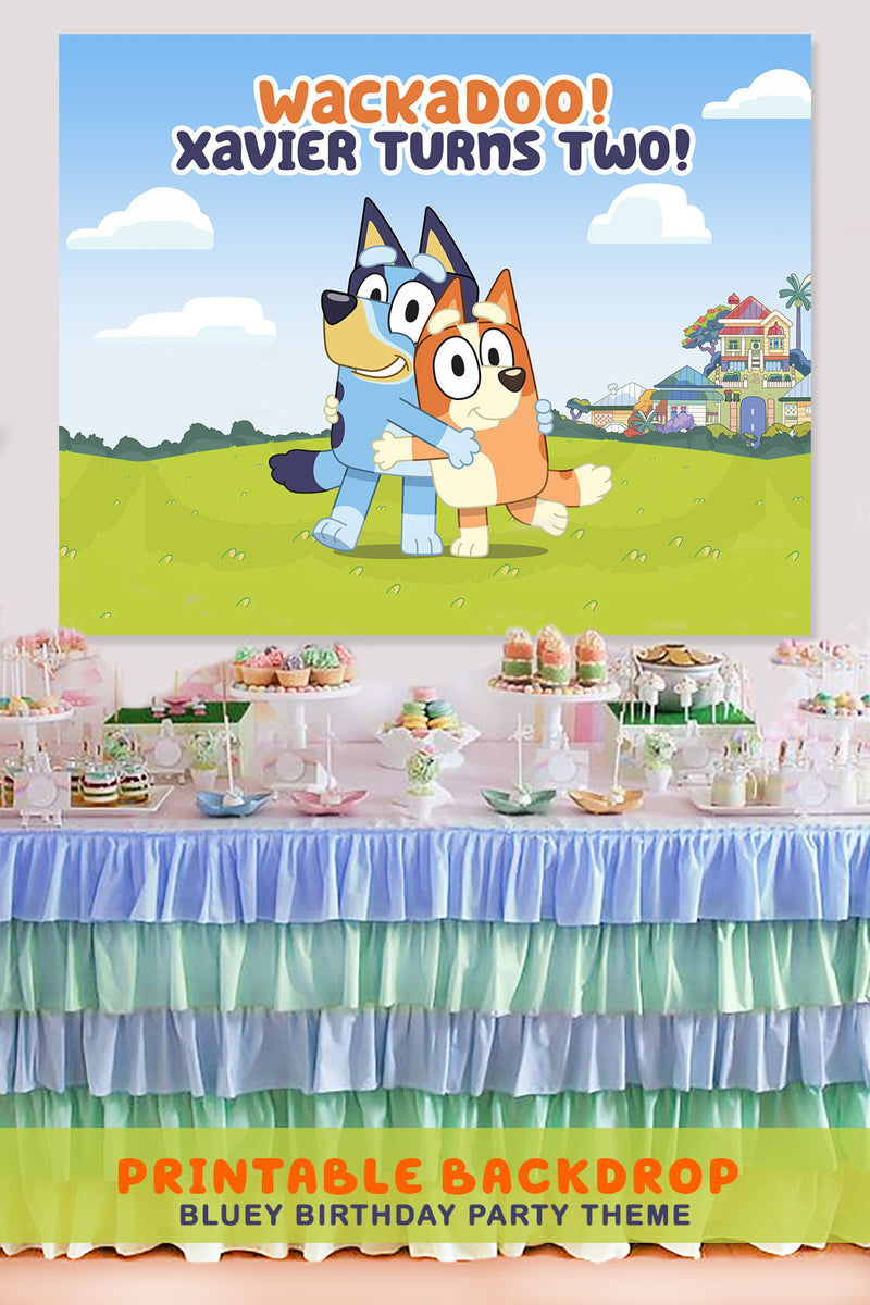 Bluey Birthday Party Backdrop Banner - Digital Printable File – Jolly Owl  Designs