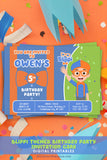 BLIPPI Themed Birthday Party Invitation-Printable Digital File