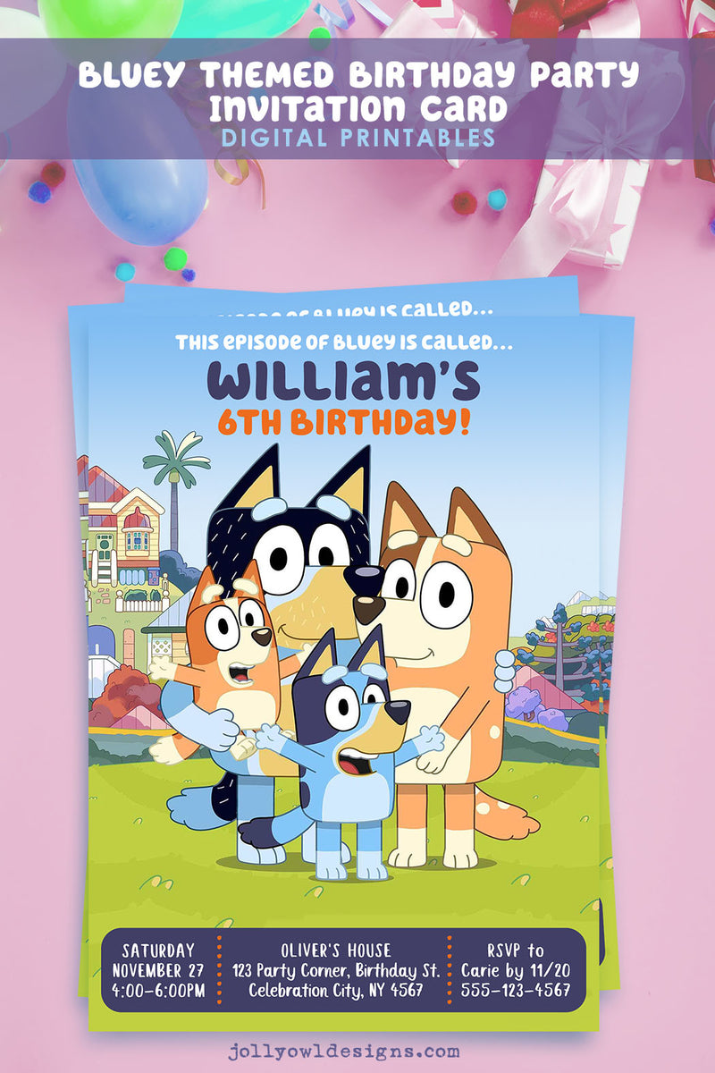 Make Your Own Bluey-Themed Party Invitations