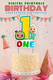 Cocomelon Birthday Party - Digital Printable Cake Centerpiece or Topper for AGE 1