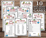 Children's Book Storybook Themed Baby Shower Games - 10 Games BUNDLE SET