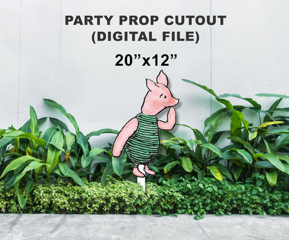 Digital Party Prop Standee Cutout - Piglet