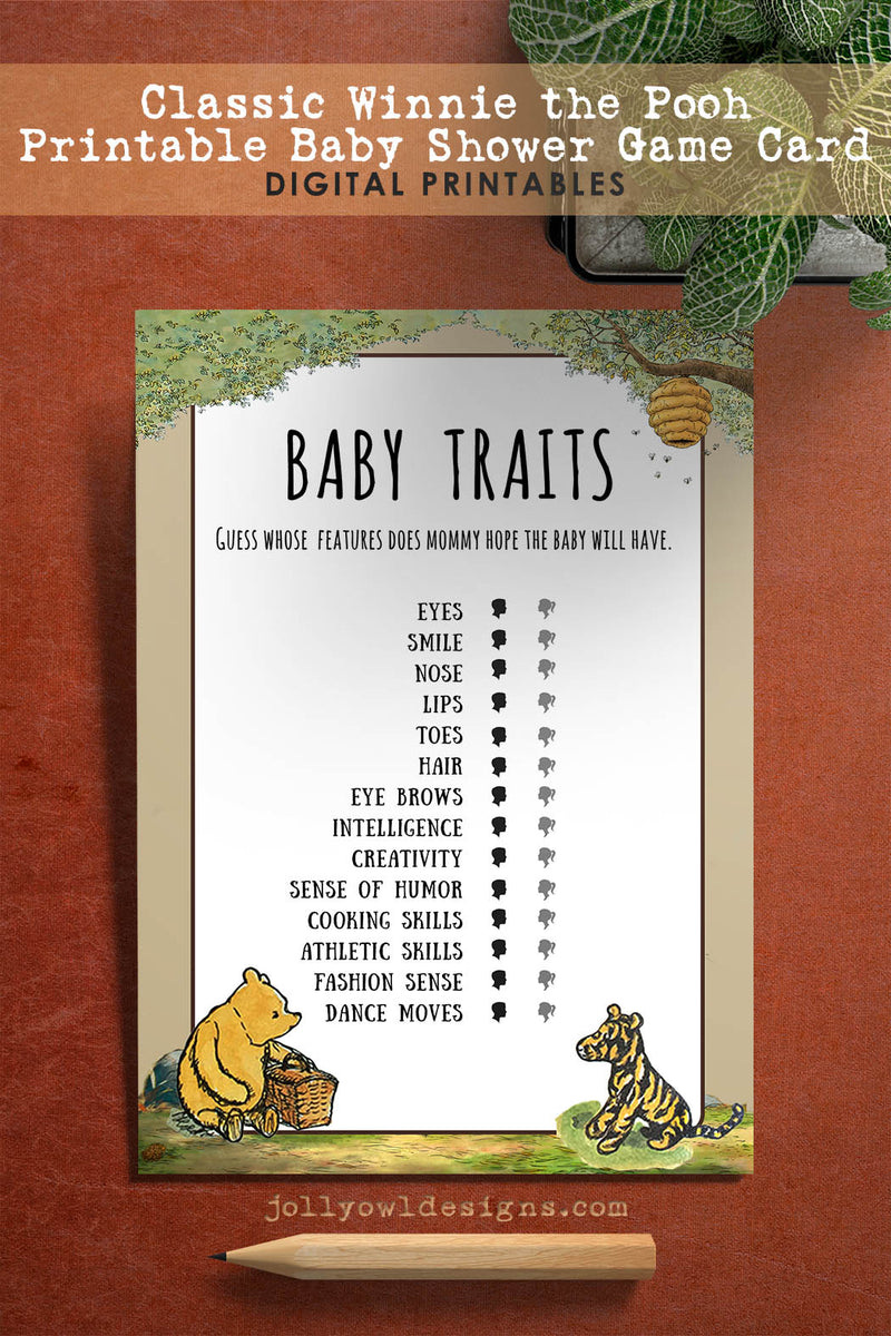 Winnie The Pooh Baby Shower Game Advice for the Mom To Be – Jolly Owl  Designs