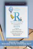Classic Winnie The Pooh Birthday Invitation for a Boy