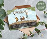 Winnie The Pooh Christening or Baptism Printable Invitation