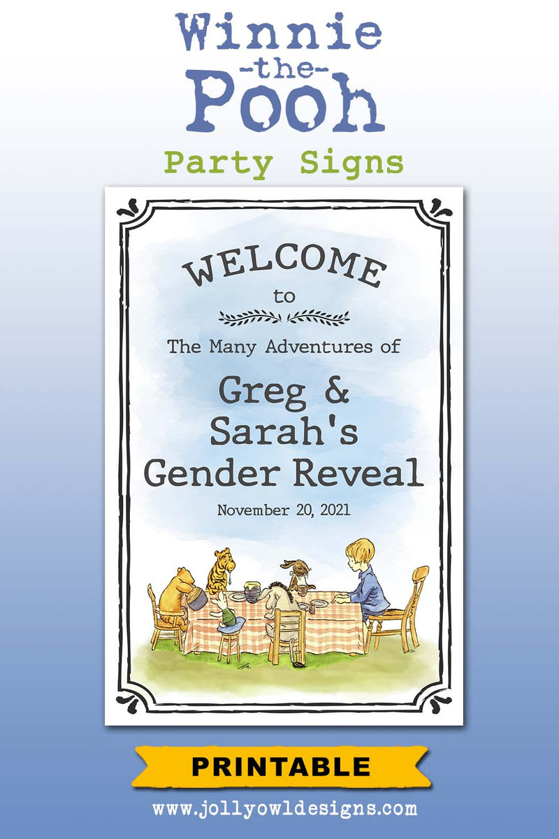 Classic Winnie The Pooh Gender Reveal Printable Welcome Sign – Jolly Owl Designs classic-winnie-the-pooh-gender-reveal-printable-welcome-sign-jolly-owl-designs