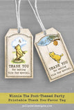 Winnie The Pooh Party Favor Tag - Thank You Tag