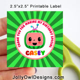 Personalized Cocomelon Birthday Party Decoration Package - Digital Kit