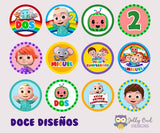 Personalized Cocomelon Birthday Party Decoration Package - Spanish Version