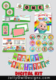 Personalized Cocomelon Birthday Party Decoration Package - Digital Kit