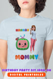 Cocomelon Iron On Transfer T-shirt Design / Birthday Family T-shirt For Mommy or Mom / Digital File Only