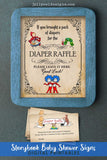 Story Book Themed Baby Shower - Diaper Raffle and Ticket Sign