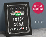 FRIENDS TV Party Signs Bundle Set for Bridal Shower