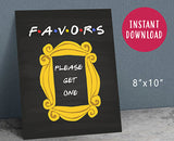 FRIENDS TV Party Signs Bundle Set for Bridal Shower