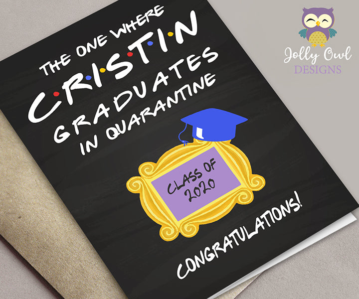 FRIENDS TV Show Personalized Graduation Greeting Card