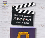 Friends TV Party | Printable Clapperboard Cake Topper