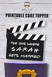 Friends TV Party - Printable Clapperboard Cake Topper