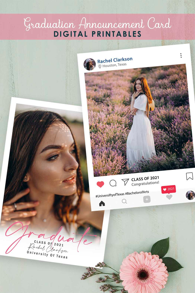 Graduation Announcement Card - Instagram Style Graduation Announcement Card - Instagram Style