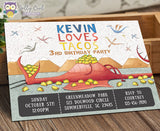 Dragons Love Tacos Party Invitation