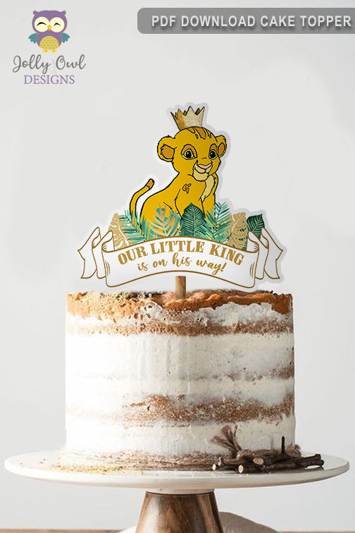 The Lion King Shower Cake Topper - Digital Download – Jolly Owl Designs