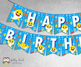 Baby Shark Happy Birthday Banner