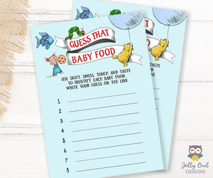 Book Themed Baby Shower Game - Guess That Baby Food