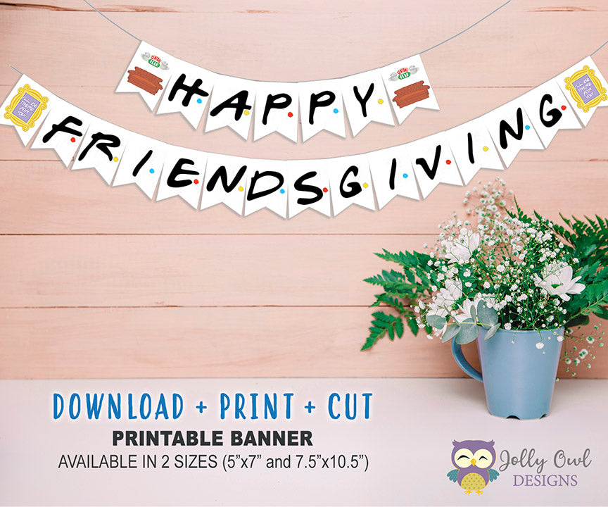 Friendsgiving Banner - Decorative Banner For Thanksgiving Celebrations With Friends - View #3
