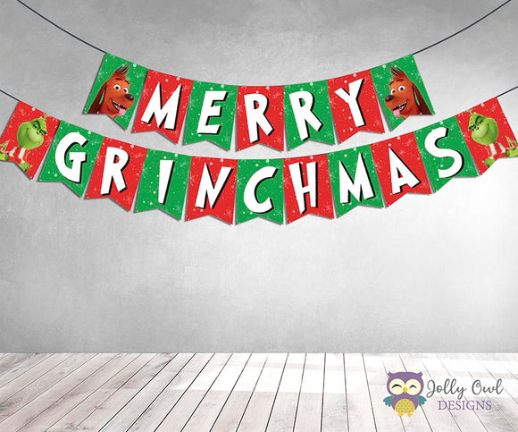 The Grinch Merry Grinchmas Banner