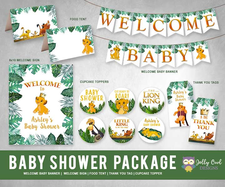Lion King Baby Shower Invitation, Baby Boy, Simba, Digital or Printed