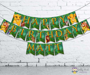 The Lion King Personalized Happy Birthday Printable Banner