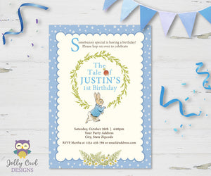 Peter Rabbit Birthday Party Invitation
