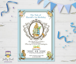 Peter Rabbit Birthday Party Invitation