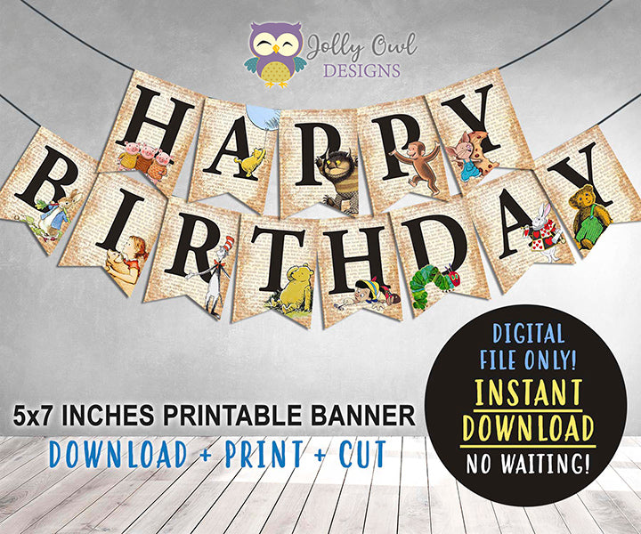 happy birthday banner printable