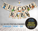 Book Themed Baby Shower Printable Banner - Welcome Baby