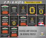 FRIENDS TV Party Signs Bundle Set for Bridal Shower