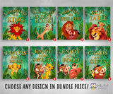 Lion King Party Signs Bundle Set