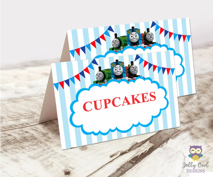 thomas the tank engine tent Food Tent Label for Thomas The Train Birthday Party – Jolly Owl Designs