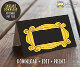 Food Tent Label for Friends TV Theme Party