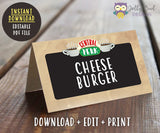 Food Tent Label for Friends TV Theme Party